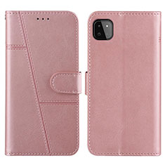 Custodia Portafoglio In Pelle Cover con Supporto Y01X per Samsung Galaxy A22s 5G Oro Rosa