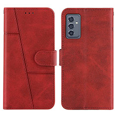 Custodia Portafoglio In Pelle Cover con Supporto Y01X per Samsung Galaxy A24 4G Rosso