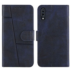 Custodia Portafoglio In Pelle Cover con Supporto Y01X per Samsung Galaxy A50S Blu