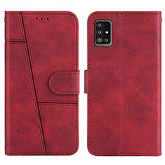 Custodia Portafoglio In Pelle Cover con Supporto Y01X per Samsung Galaxy A51 4G Rosso