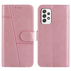 Custodia Portafoglio In Pelle Cover con Supporto Y01X per Samsung Galaxy A52 4G Oro Rosa