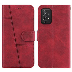 Custodia Portafoglio In Pelle Cover con Supporto Y01X per Samsung Galaxy A72 4G Rosso