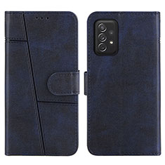 Custodia Portafoglio In Pelle Cover con Supporto Y01X per Samsung Galaxy A72 5G Blu