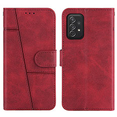 Custodia Portafoglio In Pelle Cover con Supporto Y01X per Samsung Galaxy A72 5G Rosso