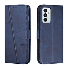 Custodia Portafoglio In Pelle Cover con Supporto Y01X per Samsung Galaxy F23 5G Blu