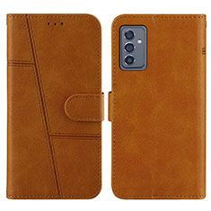 Custodia Portafoglio In Pelle Cover con Supporto Y01X per Samsung Galaxy M54 5G Marrone Chiaro