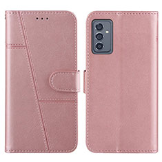 Custodia Portafoglio In Pelle Cover con Supporto Y01X per Samsung Galaxy S23 FE 5G Oro Rosa