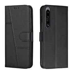 Custodia Portafoglio In Pelle Cover con Supporto Y01X per Sony Xperia 1 IV Nero