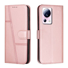 Custodia Portafoglio In Pelle Cover con Supporto Y01X per Xiaomi Civi 2 5G Oro Rosa