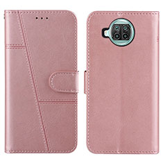 Custodia Portafoglio In Pelle Cover con Supporto Y01X per Xiaomi Mi 10i 5G Oro Rosa