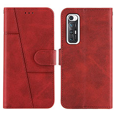 Custodia Portafoglio In Pelle Cover con Supporto Y01X per Xiaomi Mi 10S 5G Rosso