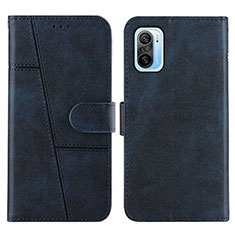 Custodia Portafoglio In Pelle Cover con Supporto Y01X per Xiaomi Mi 11i 5G Blu