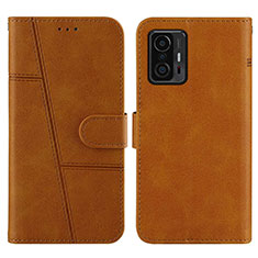 Custodia Portafoglio In Pelle Cover con Supporto Y01X per Xiaomi Mi 11T 5G Marrone Chiaro