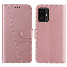 Custodia Portafoglio In Pelle Cover con Supporto Y01X per Xiaomi Mi 11T 5G Oro Rosa