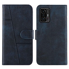 Custodia Portafoglio In Pelle Cover con Supporto Y01X per Xiaomi Mi 11T Pro 5G Blu