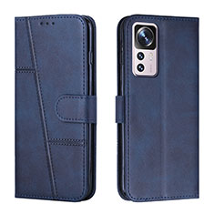 Custodia Portafoglio In Pelle Cover con Supporto Y01X per Xiaomi Mi 12T 5G Blu