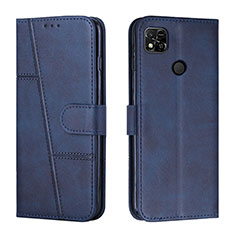 Custodia Portafoglio In Pelle Cover con Supporto Y01X per Xiaomi POCO C3 Blu