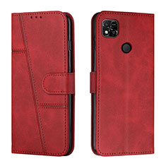 Custodia Portafoglio In Pelle Cover con Supporto Y01X per Xiaomi POCO C3 Rosso