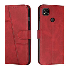 Custodia Portafoglio In Pelle Cover con Supporto Y01X per Xiaomi POCO C31 Rosso