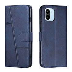 Custodia Portafoglio In Pelle Cover con Supporto Y01X per Xiaomi Poco C51 Blu