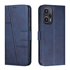 Custodia Portafoglio In Pelle Cover con Supporto Y01X per Xiaomi Poco F5 5G Blu