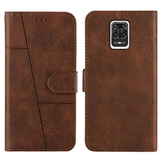 Custodia Portafoglio In Pelle Cover con Supporto Y01X per Xiaomi Poco M2 Pro Marrone