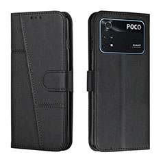 Custodia Portafoglio In Pelle Cover con Supporto Y01X per Xiaomi Poco M4 Pro 4G Nero