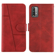 Custodia Portafoglio In Pelle Cover con Supporto Y01X per Xiaomi Redmi 9 Power Rosso