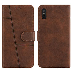 Custodia Portafoglio In Pelle Cover con Supporto Y01X per Xiaomi Redmi 9A Marrone