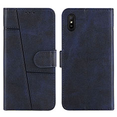 Custodia Portafoglio In Pelle Cover con Supporto Y01X per Xiaomi Redmi 9i Blu