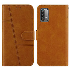 Custodia Portafoglio In Pelle Cover con Supporto Y01X per Xiaomi Redmi 9T 4G Marrone Chiaro