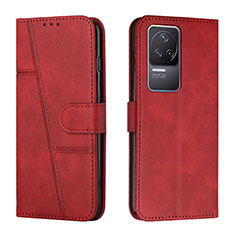 Custodia Portafoglio In Pelle Cover con Supporto Y01X per Xiaomi Redmi K50 5G Rosso