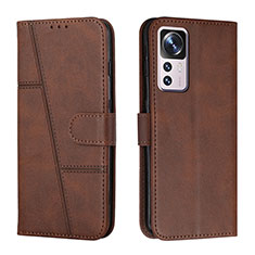 Custodia Portafoglio In Pelle Cover con Supporto Y01X per Xiaomi Redmi K50 Ultra 5G Marrone