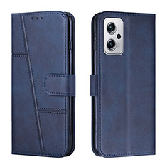 Custodia Portafoglio In Pelle Cover con Supporto Y01X per Xiaomi Redmi K50i 5G Blu