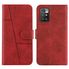 Custodia Portafoglio In Pelle Cover con Supporto Y01X per Xiaomi Redmi Note 11 4G (2021) Rosso