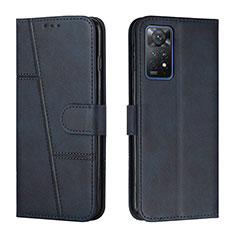 Custodia Portafoglio In Pelle Cover con Supporto Y01X per Xiaomi Redmi Note 11 Pro 5G Blu