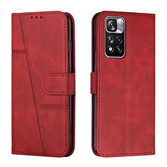 Custodia Portafoglio In Pelle Cover con Supporto Y01X per Xiaomi Redmi Note 11 Pro+ Plus 5G Rosso