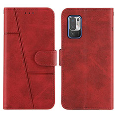 Custodia Portafoglio In Pelle Cover con Supporto Y01X per Xiaomi Redmi Note 11 SE 5G Rosso