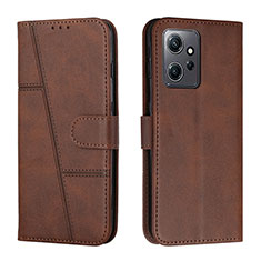 Custodia Portafoglio In Pelle Cover con Supporto Y01X per Xiaomi Redmi Note 12 4G Marrone