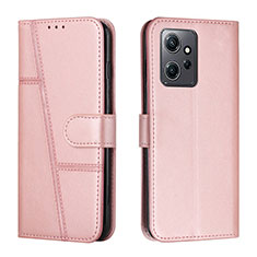 Custodia Portafoglio In Pelle Cover con Supporto Y01X per Xiaomi Redmi Note 12 4G Oro Rosa