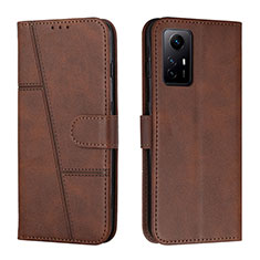 Custodia Portafoglio In Pelle Cover con Supporto Y01X per Xiaomi Redmi Note 12S Marrone