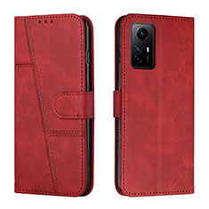 Custodia Portafoglio In Pelle Cover con Supporto Y01X per Xiaomi Redmi Note 12S Rosso