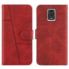 Custodia Portafoglio In Pelle Cover con Supporto Y01X per Xiaomi Redmi Note 9 Pro Max Rosso