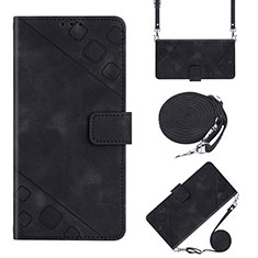 Custodia Portafoglio In Pelle Cover con Supporto Y02B per Huawei Honor 70 Lite 5G Nero