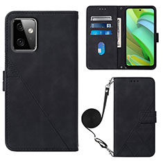 Custodia Portafoglio In Pelle Cover con Supporto Y02B per Motorola Moto G Power 5G (2023) Nero