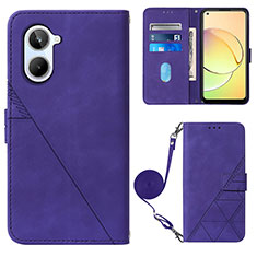 Custodia Portafoglio In Pelle Cover con Supporto Y02B per Realme 10 4G Viola