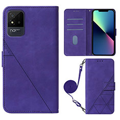 Custodia Portafoglio In Pelle Cover con Supporto Y02B per Realme C11 (2021) Viola