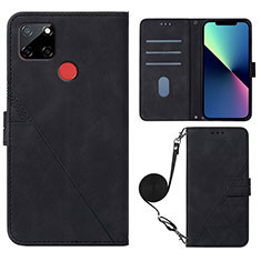 Custodia Portafoglio In Pelle Cover con Supporto Y02B per Realme C12 Nero