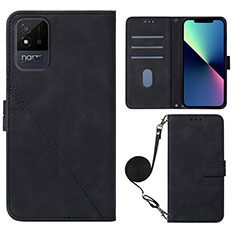 Custodia Portafoglio In Pelle Cover con Supporto Y02B per Realme C20A Nero