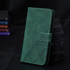 Custodia Portafoglio In Pelle Cover con Supporto Y02B per Samsung Galaxy A02 Verde